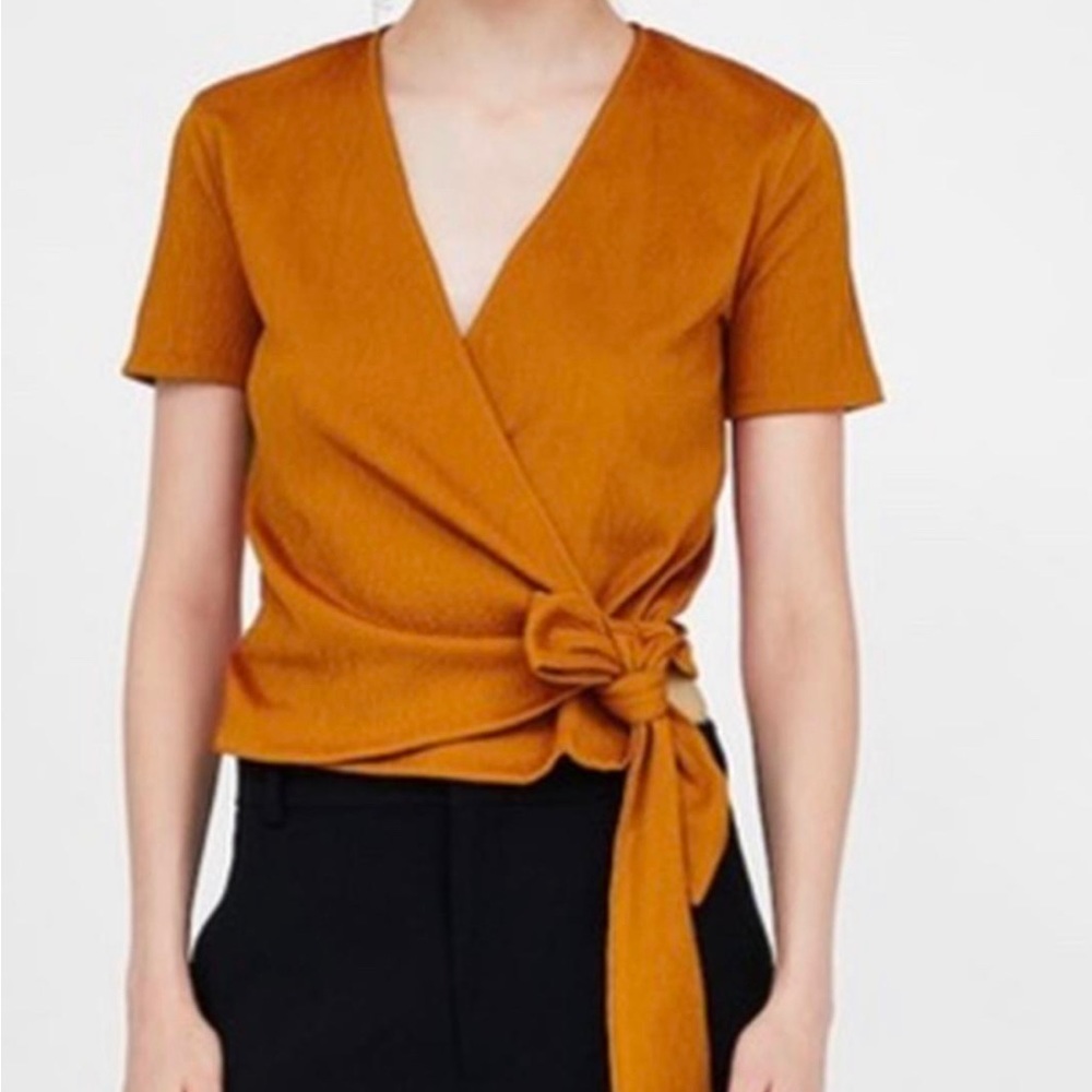 Zara wrap around top in size M